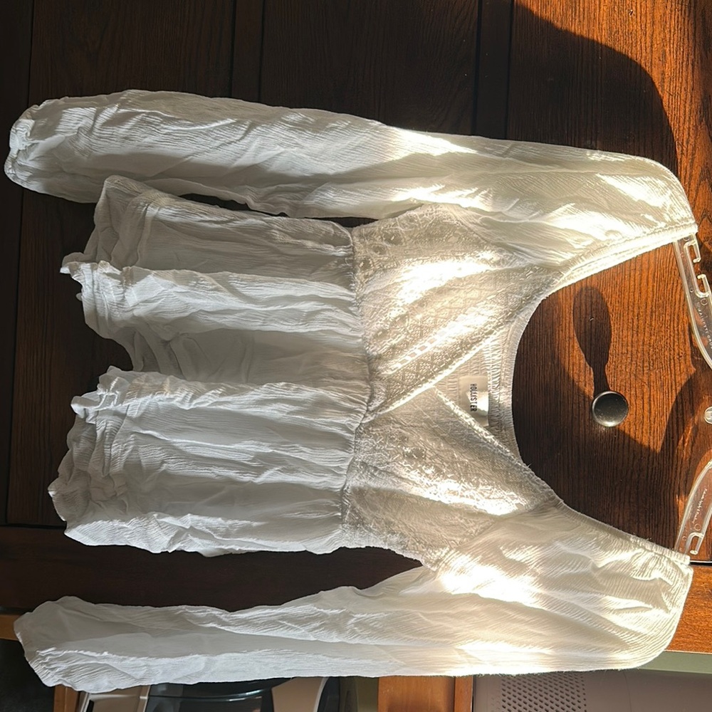 Hollister White Lace LS